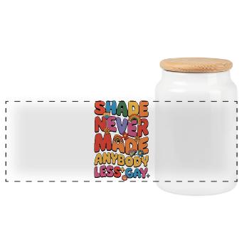 LGBTQ - L’ombre n’a jamais rendu personne moins gay - Boîte à biscuits avec couvercle en bois - blanc - Devant