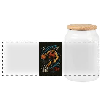 Awesome design, light on the heart. Buy our produc - Panoramic Cookie Jar with Wooden Lid - white - Front