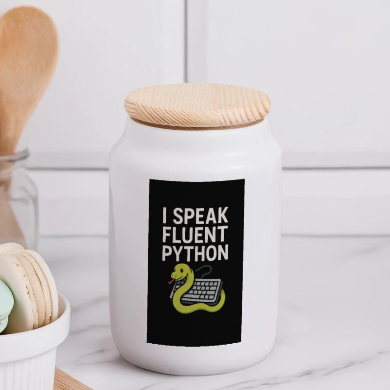 Serpent de codage Python Boîte à biscuits avec couvercle en bois