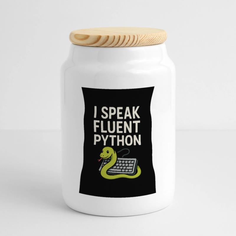 Serpent de codage Python Boîte à biscuits avec couvercle en bois