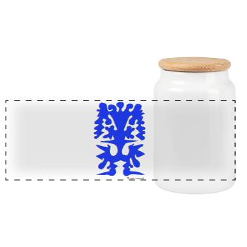 Proyecto_nuevo_-6- - Panoramic Cookie Jar with Wooden Lid - white - Front