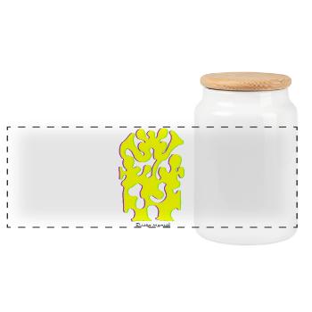 Proyecto_nuevo_-21- - Panoramic Cookie Jar with Wooden Lid - white - Front