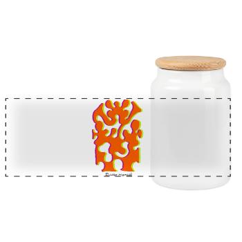 Proyecto_nuevo_-20- - Panoramic Cookie Jar with Wooden Lid - white - Front
