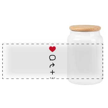 Avi Collection – Minimal Social Icons Tee - Panorama Keksdose mit Holzdeckel - Weiß - Vorne