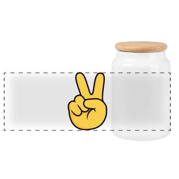 La joie de vivre - Boîte à biscuits avec couvercle en bois - blanc - Devant