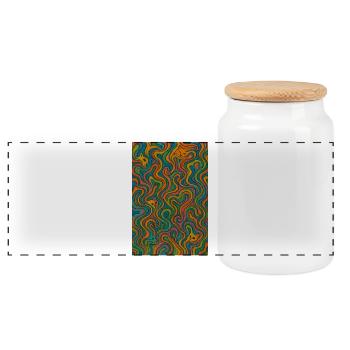 Couleurs Chats - Boîte à biscuits avec couvercle en bois - blanc - Devant