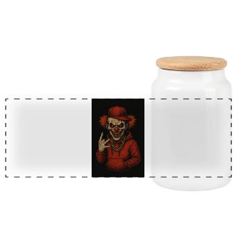 Folie hip-hop - Boîte à biscuits avec couvercle en bois - blanc - Devant