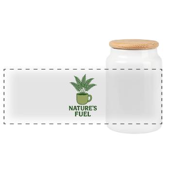 natures fuel - Panorama Keksdose mit Holzdeckel - Weiß - Vorne