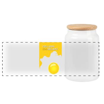 Vous avez l’air d’un œuf - Boîte à biscuits avec couvercle en bois - blanc - Devant