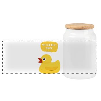Was das Duck Design hat - Panorama Keksdose mit Holzdeckel - Weiß - Vorne