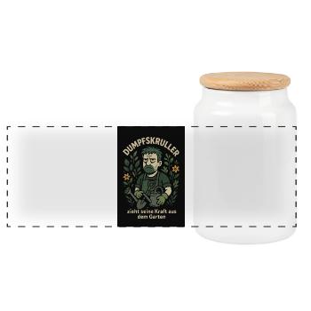 Garden Power Gardener - Panoramic Cookie Jar with Wooden Lid - white - Front