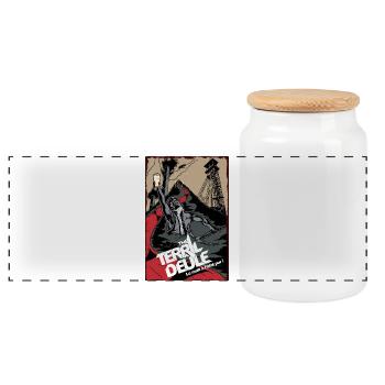 terril deule - Boîte à biscuits avec couvercle en bois - blanc - Devant
