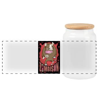 Zombison-Poster - Panorama Keksdose mit Holzdeckel - Weiß - Vorne