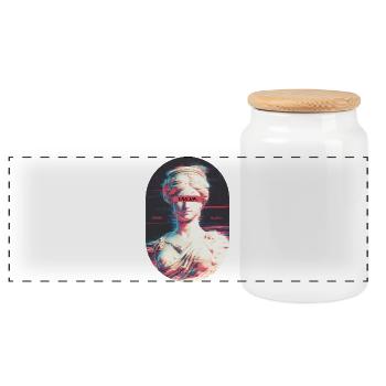 Bug grec - Boîte à biscuits avec couvercle en bois - blanc - Devant