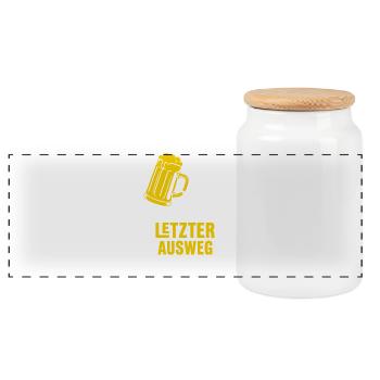Mème du mariage en dernier recours - Boîte à biscuits avec couvercle en bois - blanc - Devant