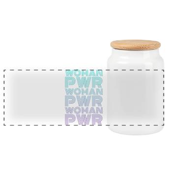 Pouvoir des femmes : droits des femmes - Boîte à biscuits avec couvercle en bois - blanc - Devant