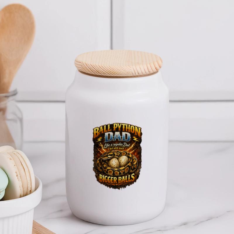 Python roi python Papa Œufs plus gros propriétaire de roi python Boîte à biscuits avec couvercle en bois