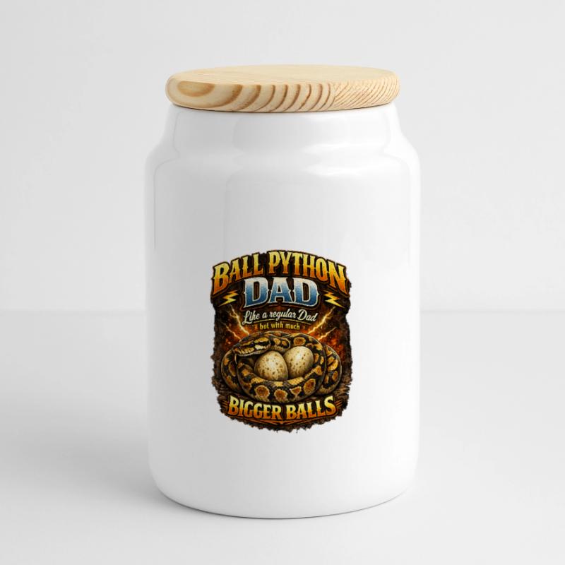 Python roi python Papa Œufs plus gros propriétaire de roi python Boîte à biscuits avec couvercle en bois
