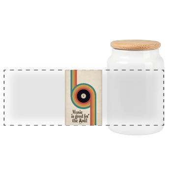 La musique est bonne pour l’affiche rétro de la soul - Boîte à biscuits avec couvercle en bois - blanc - Devant
