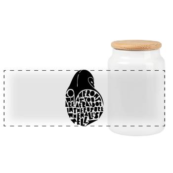 have no fear! - Panoramic Cookie Jar with Wooden Lid - white - Front