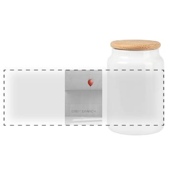 Greif danach Spruch Motivation Erfolg Ziel - Panorama Keksdose mit Holzdeckel - Weiß - Vorne