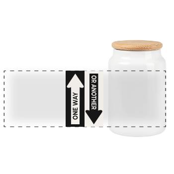 Un design de flèche streetwear pour un style ou une autre - Boîte à biscuits avec couvercle en bois - blanc - Devant