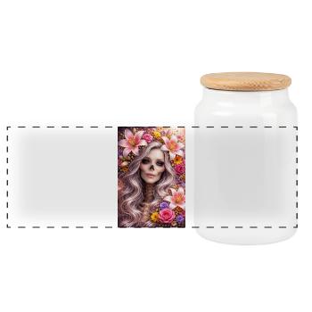 Lilith Mortis - Boîte à biscuits avec couvercle en bois - blanc - Devant
