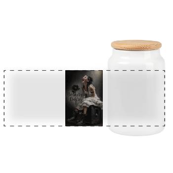 La beauté en décomposition : Moment gothique - Boîte à biscuits avec couvercle en bois - blanc - Devant