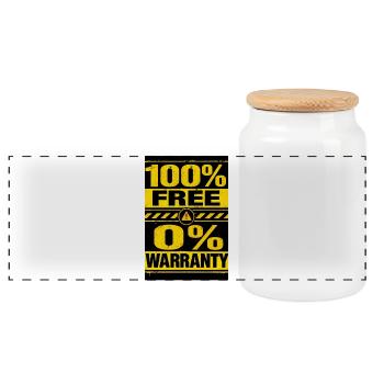 100% kostenlos 0% Garantie - Panorama Keksdose mit Holzdeckel - Weiß - Vorne