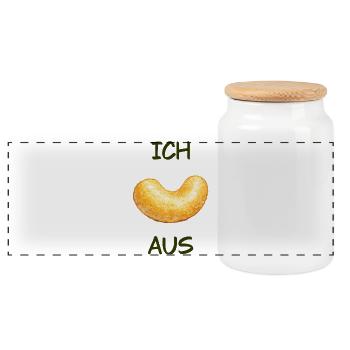 Ich Flipp Aus - Panorama Keksdose mit Holzdeckel - Weiß - Vorne