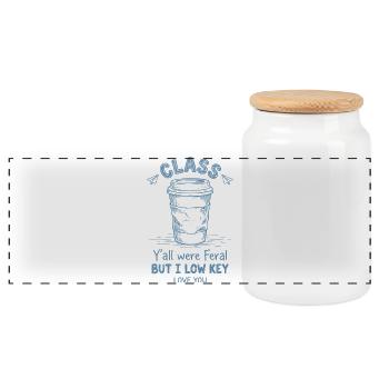 École d’appréciation des enseignants Vous étiez sauvages - Boîte à biscuits avec couvercle en bois - blanc - Devant