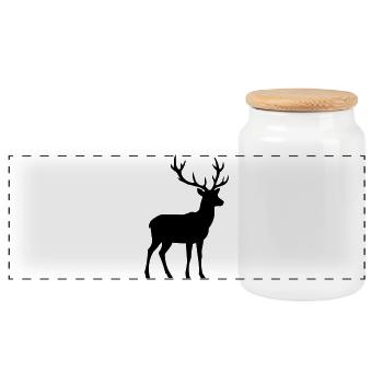 reh_rehlein - Panoramic Cookie Jar with Wooden Lid - white - Front