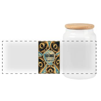 Affiche du Raccoon Council - Boîte à biscuits avec couvercle en bois - blanc - Devant