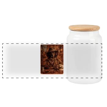 Le Conseil forestier - Tecksbracke alpin - Boîte à biscuits avec couvercle en bois - blanc - Devant