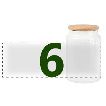 6 - Boîte à biscuits avec couvercle en bois - blanc - Devant