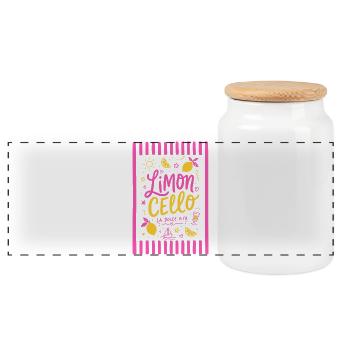 Limoncello - La dolce vita - Panorama Keksdose mit Holzdeckel - Weiß - Vorne