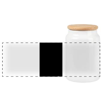 OFFLINE – Disconnect to Reconnect - Panoramic Cookie Jar with Wooden Lid - white - Front