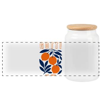 Gotti Marraine 2025 - Boîte à biscuits avec couvercle en bois - blanc - Devant