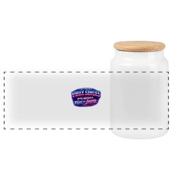 C'est pas aux vieux singes qu'on apprend... - Boîte à biscuits avec couvercle en bois - blanc - Devant
