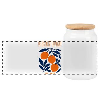 Grand-père Grand-père 2025 - Boîte à biscuits avec couvercle en bois - blanc - Devant