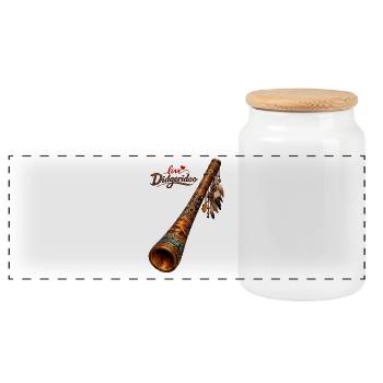J’adore Dedgeredoo 2 - Boîte à biscuits avec couvercle en bois - blanc - Devant