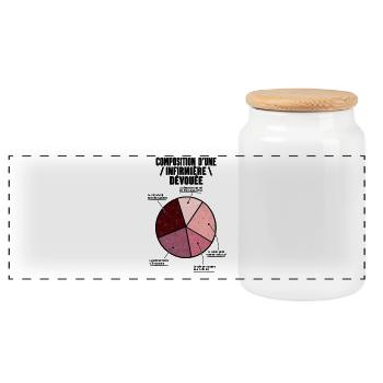 Composition d’une infirmière - Boîte à biscuits avec couvercle en bois - blanc - Devant