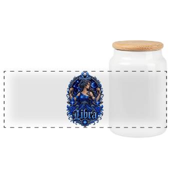 Déesse de la Nuit Balance Bleue - Boîte à biscuits avec couvercle en bois - blanc - Devant
