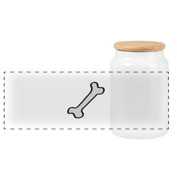 Bone - Bone 2 - Panoramic Cookie Jar with Wooden Lid - white - Front