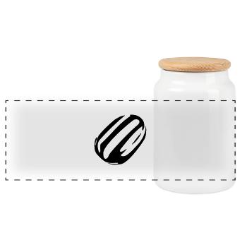 Bah fumiste! - Boîte à biscuits avec couvercle en bois - blanc - Devant