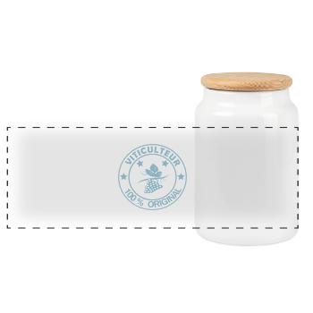 viticulteur logo - Boîte à biscuits avec couvercle en bois - blanc - Devant