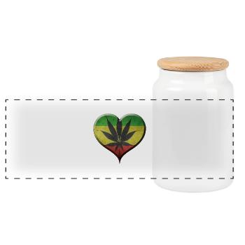 J'AIME LA JAMAÏQUE - JAMAIQUE - Boîte à biscuits avec couvercle en bois - blanc - Devant