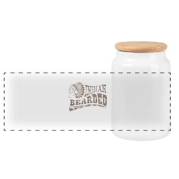 INDIAN BEARDED VINTAGE - Boîte à biscuits avec couvercle en bois - blanc - Devant