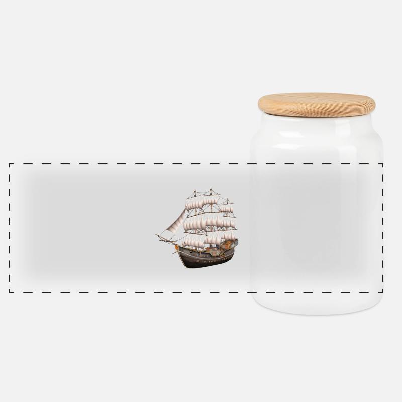 Envoyer - Boîte à biscuits avec couvercle en bois - blanc