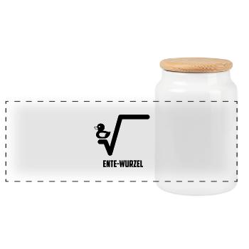 Ente Wurzel - Boîte à biscuits avec couvercle en bois - blanc - Devant